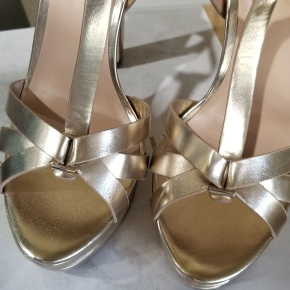 Gold Shiny Metallic High Platform High Heels Miami 7.5 - Picture 7 of 16